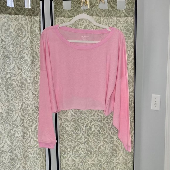 Urban Outfitters Out From Under Addison COZY CROP TOP Pink S - Picture 6 of 16
